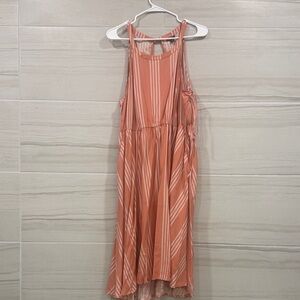 Torrid coral Striped Midi Dress